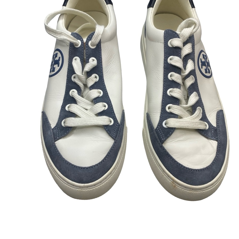 Tory Burch Women's Blue and White Sneakers - Picture 3 of 11